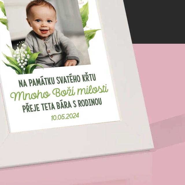 Fotka A Textem: Památka Na Křest Konvalinky - Fotorámeček