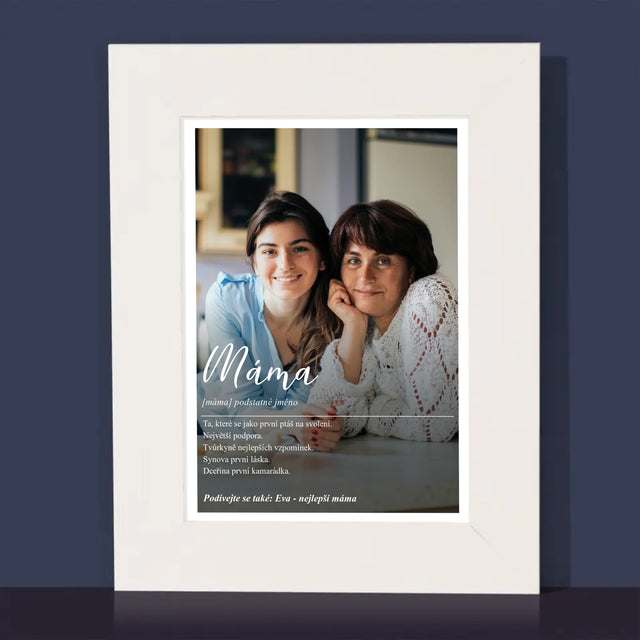 Fotka A Textem: Máma Definice - Fotorámeček