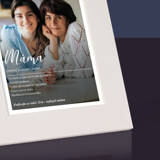 Fotka A Textem: Máma Definice - Fotorámeček
