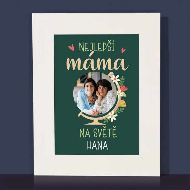Fotka A Textem: Nejlepší Máma Svět - Fotorámeček