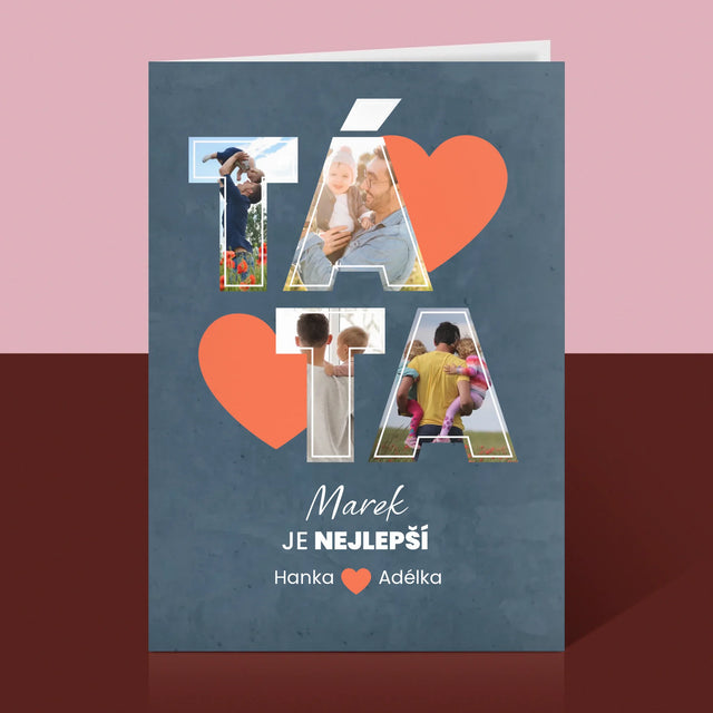 Fotokoláž: Táta Je Nejlepší - Přání