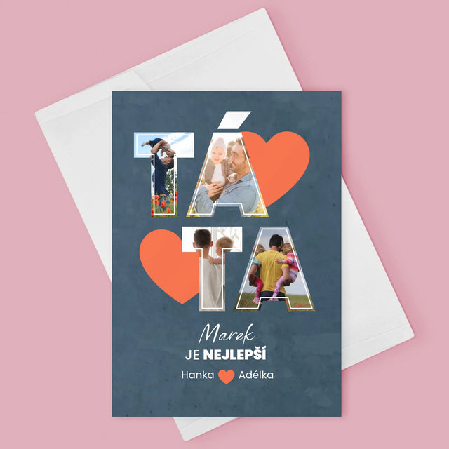Fotokoláž: Táta Je Nejlepší - Přání