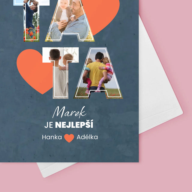 Fotokoláž: Táta Je Nejlepší - Přání