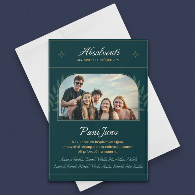 Monogram: Učitel Děkujeme - Přání