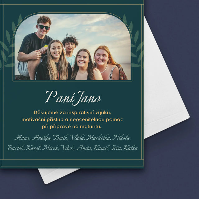 Monogram: Učitel Děkujeme - Přání