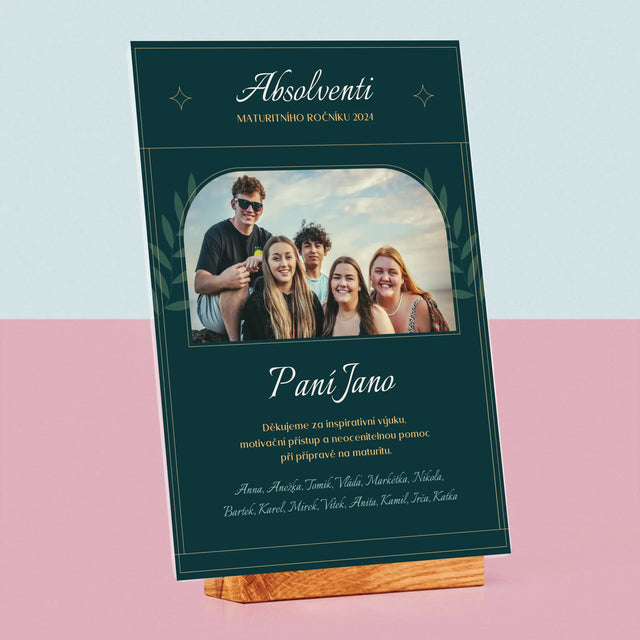 Monogram: Učitel Děkujeme - Tisk Na Akrylovém Skle