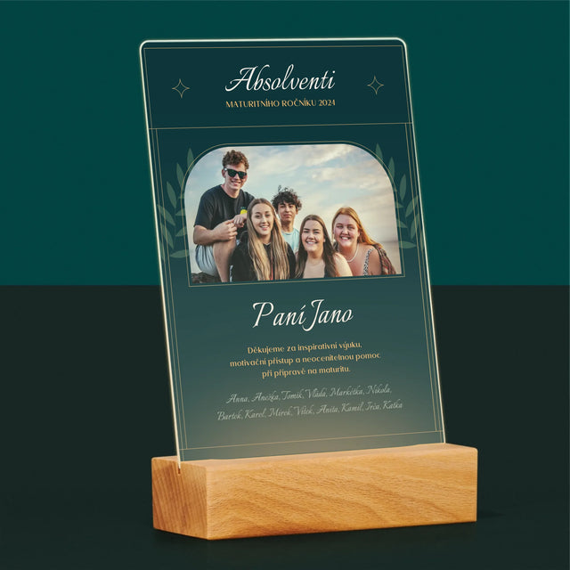 Monogram: Učitel Děkujeme - Tisk Na Akrylovém Skle