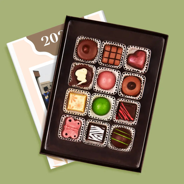 Fotokoláž: Paní Magistra - Pralinky