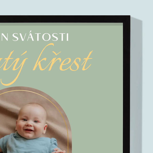 Fotka A Textem: Svátost Svatého Křtu - Tisk V Rámečku