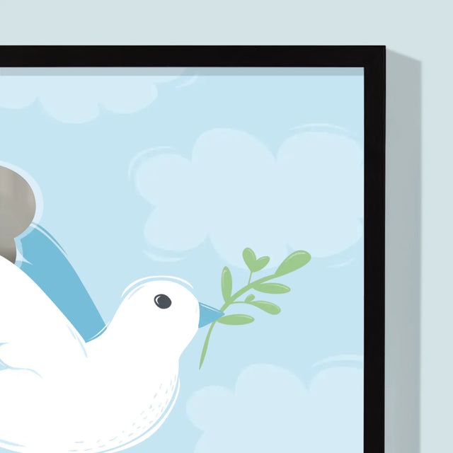 Fotka A Textem: Památka Na Křest Holoubek - Tisk V Rámečku