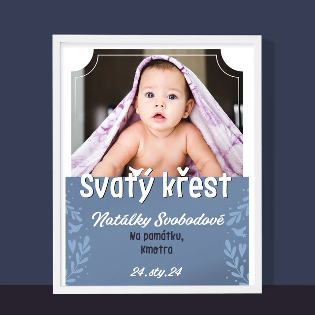 Fotka A Textem: Svatý Křest - Tisk V Rámečku