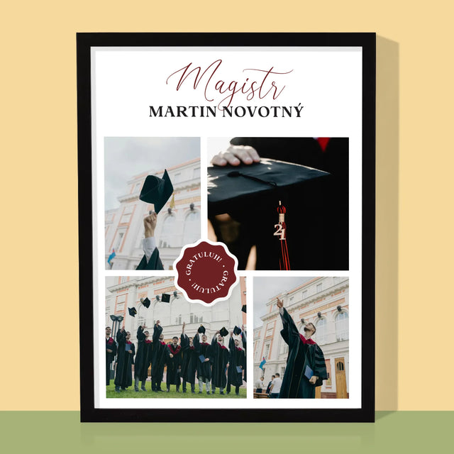 Fotokoláž: Magistr - Tisk V Rámečku