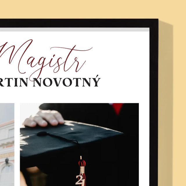 Fotokoláž: Magistr - Tisk V Rámečku