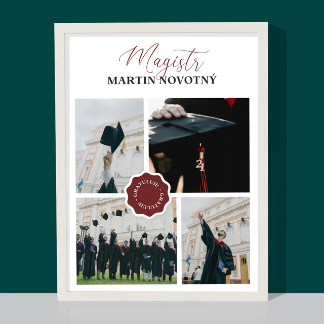 Fotokoláž: Magistr - Tisk V Rámečku