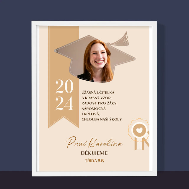 Fotka A Textem: Diplom Pro Učitele - Tisk V Rámečku