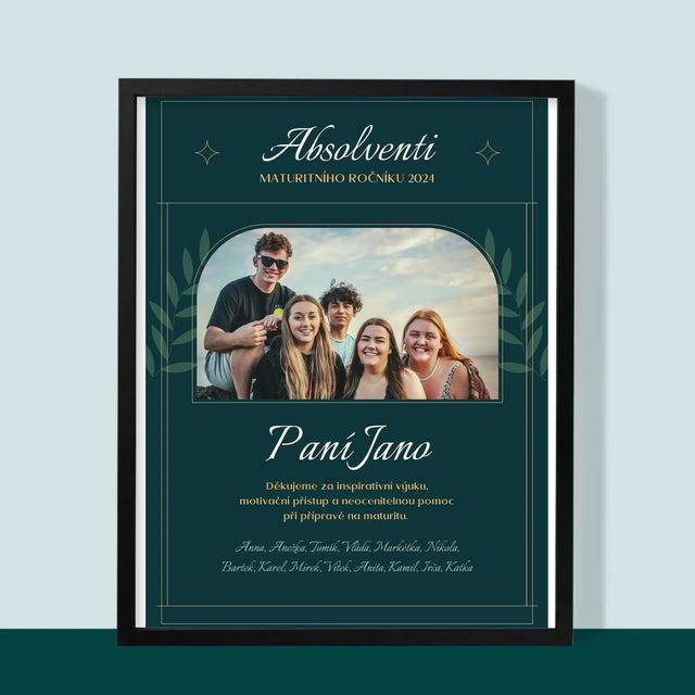 Monogram: Učitel Děkujeme - Tisk V Rámečku