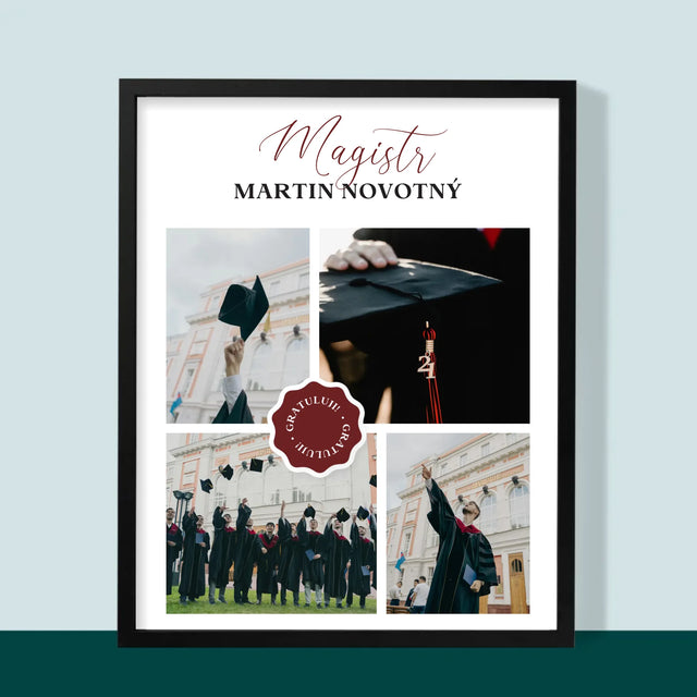 Fotokoláž: Magistr - Tisk V Rámečku