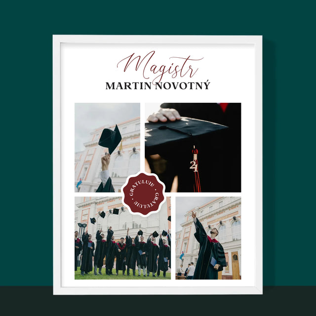 Fotokoláž: Magistr - Tisk V Rámečku