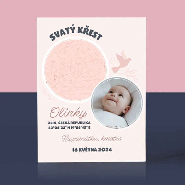 Hvězdná Mapa: Křest - Akrylový Blok