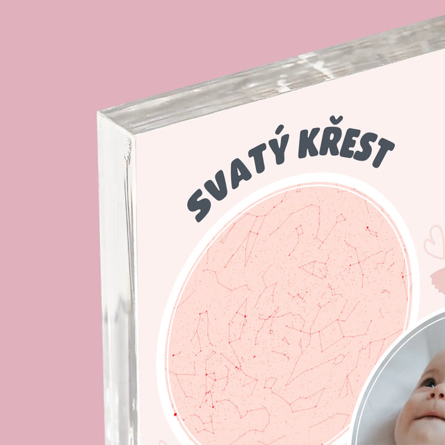 Hvězdná Mapa: Křest - Akrylový Blok