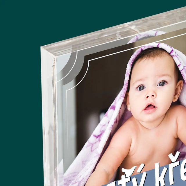 Fotka A Textem: Svatý Křest - Akrylový Blok