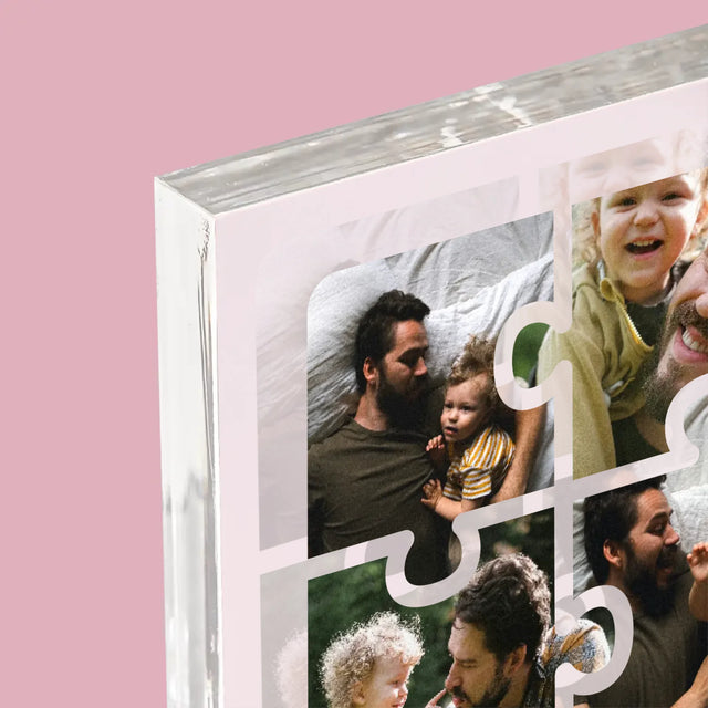 Fotokoláž: Puzzle Fotky Pro Tátu - Akrylový Blok