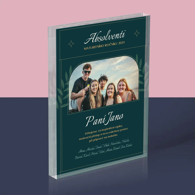 Monogram: Učitel Děkujeme - Akrylový Blok