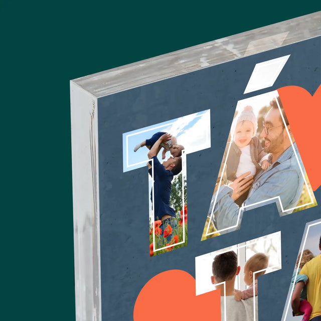 Fotokoláž: Táta Je Nejlepší - Akrylový Blok