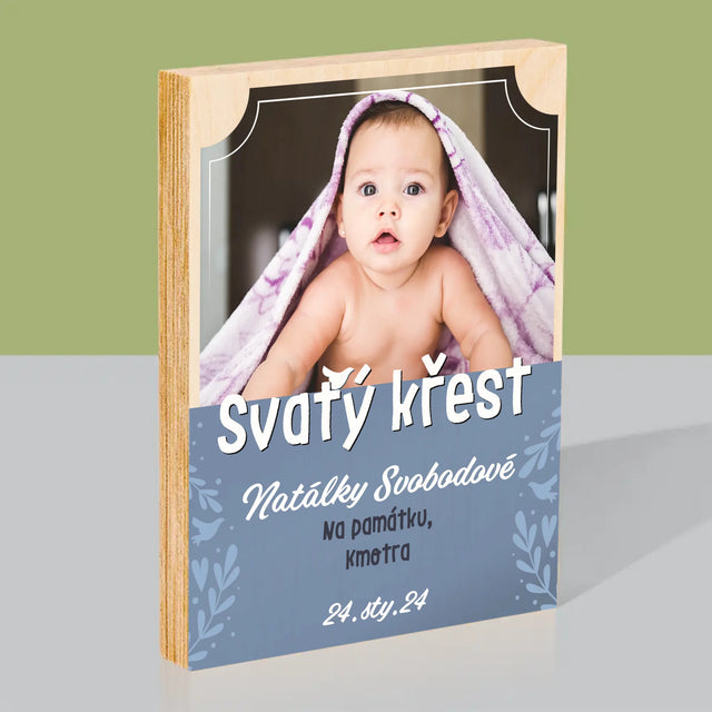 Fotka A Textem: Svatý Křest - Tisk Na Dřevo