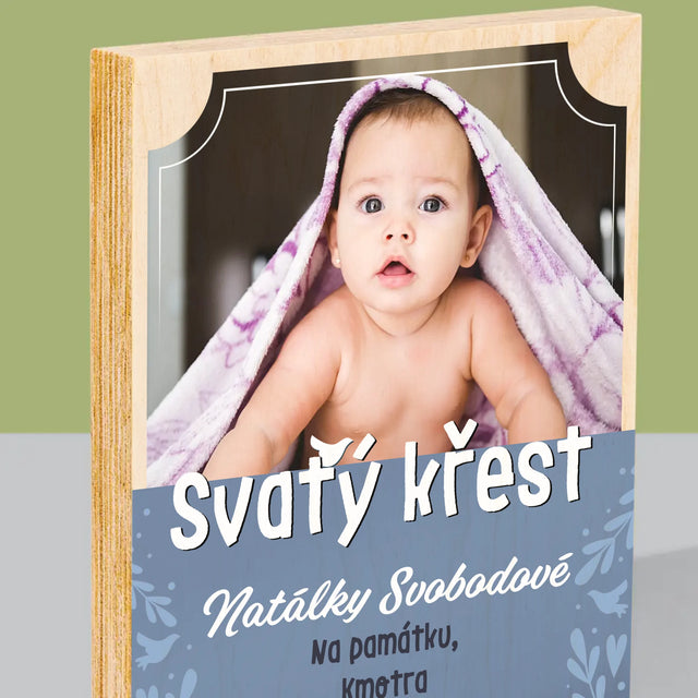 Fotka A Textem: Svatý Křest - Tisk Na Dřevo