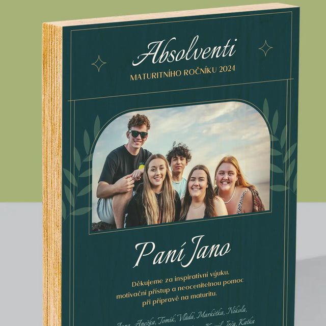 Monogram: Učitel Děkujeme - Tisk Na Dřevo