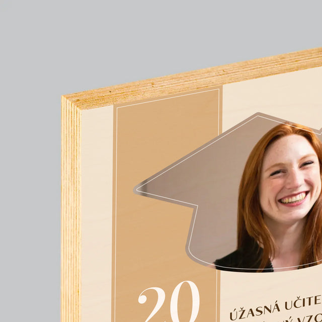 Fotka A Textem: Diplom Pro Učitele - Tisk Na Dřevo