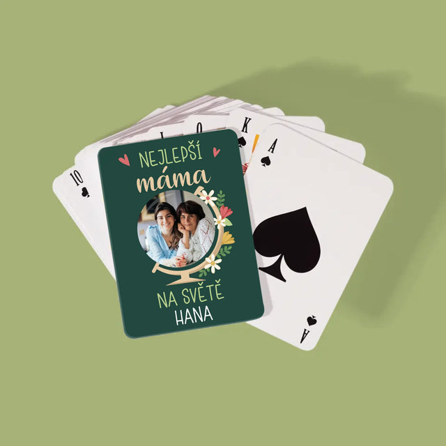 Fotka A Textem: Nejlepší Máma Svět - Hrací Karty