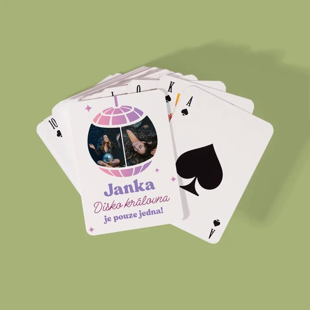 Fotokoláž: Disko Královna 2 Fotky - Hrací Karty