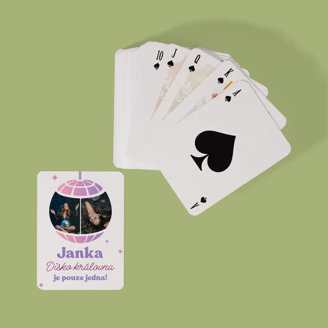 Fotokoláž: Disko Královna 2 Fotky - Hrací Karty