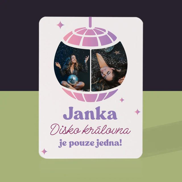 Fotokoláž: Disko Královna 2 Fotky - Hrací Karty
