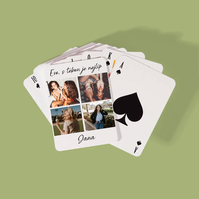 Fotokoláž: Nejlepší Kamarádka - Hrací Karty