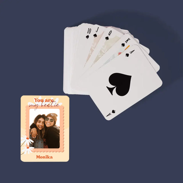Fotokoláž: Fotky Besties - Hrací Karty
