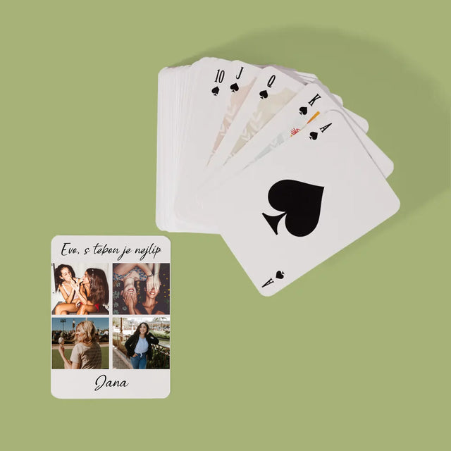 Fotokoláž: Nejlepší Kamarádka - Hrací Karty