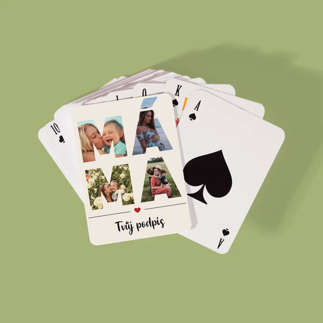 Slovo Z Fotek: Máma Z Fotek - Hrací Karty