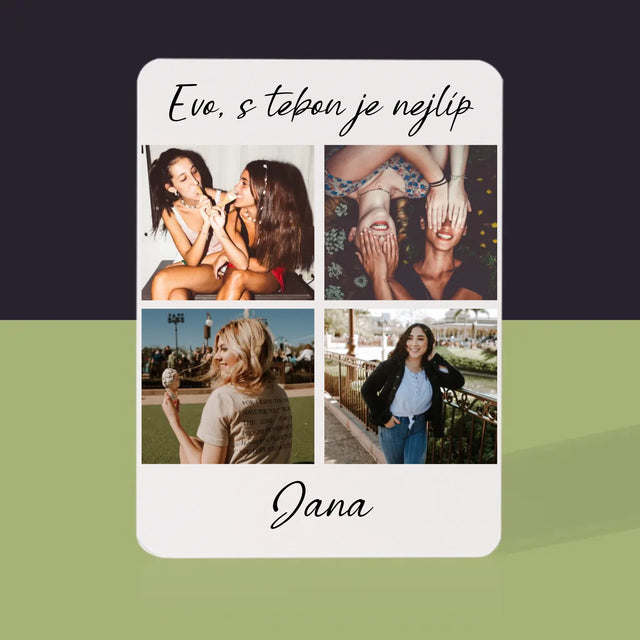 Fotokoláž: Nejlepší Kamarádka - Hrací Karty