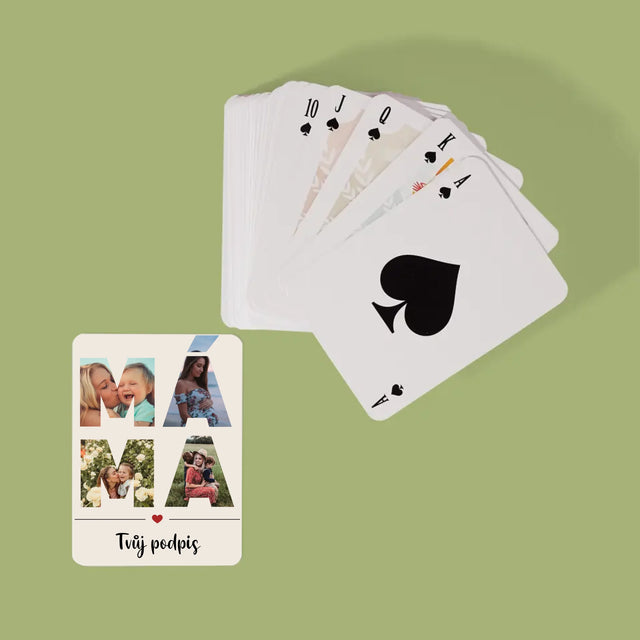 Slovo Z Fotek: Máma Z Fotek - Hrací Karty