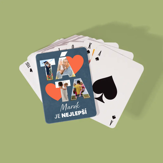 Fotokoláž: Táta Je Nejlepší - Hrací Karty