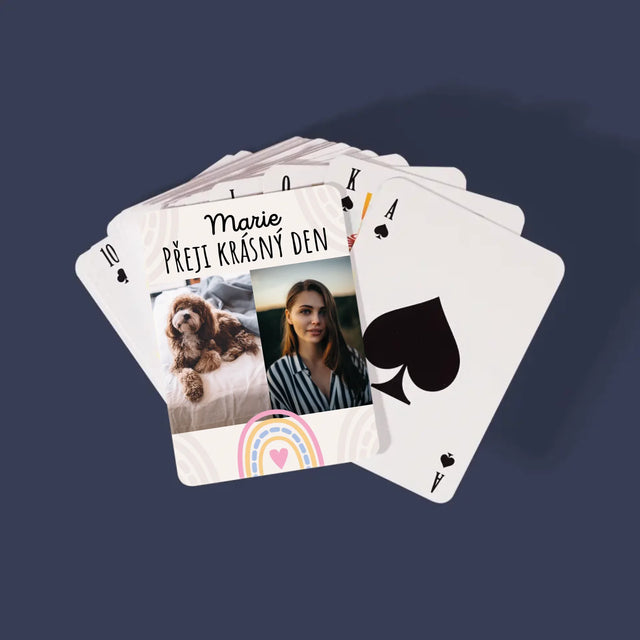 Fotokoláž: Přeji Krásný Den - Hrací Karty