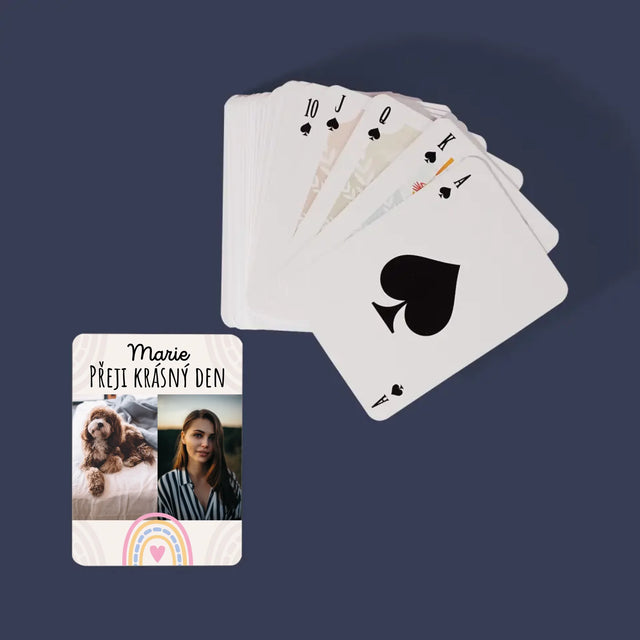 Fotokoláž: Přeji Krásný Den - Hrací Karty