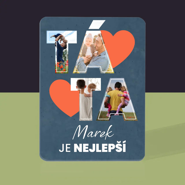 Fotokoláž: Táta Je Nejlepší - Hrací Karty