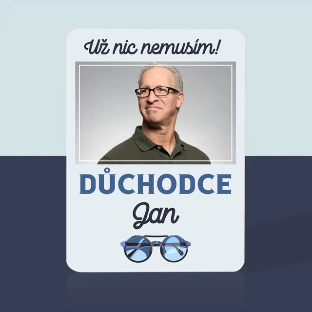 Fotka A Textem: Už Nic Nemusím! Důchodce - Hrací Karty