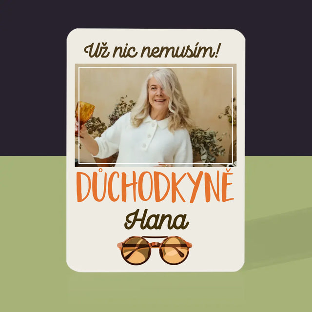 Fotka A Textem: Už Nic Nemusím! Důchodkyně - Hrací Karty