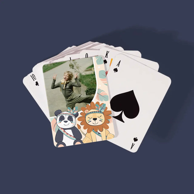 Fotokoláž: Zviřata - Hrací Karty