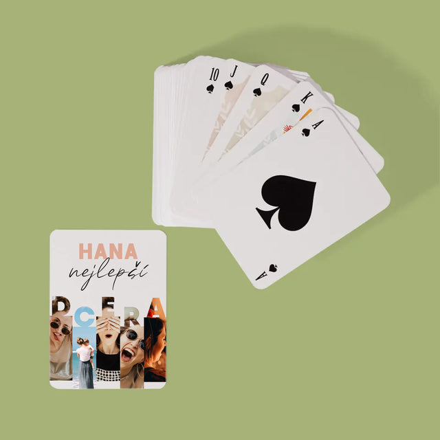 Fotokoláž: Nejlepší Dcera - Hrací Karty
